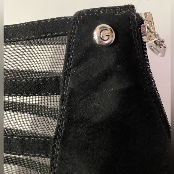 Guess Black Suede Zip-up Boot Heels Size 7 - Picture 7 of 11